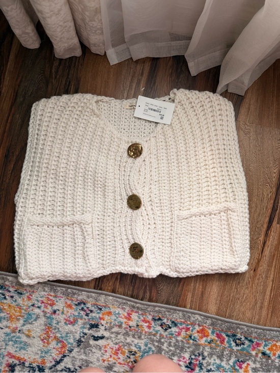 Sunday Sweaters - Sunday Ivory Chunky Knit Button Cardigan